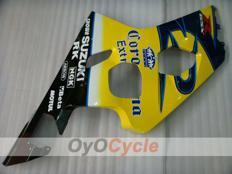 Kit de carenado por inyección para GSX R750 04-05 - Amarillo, Negro - Corona #OYO87901244