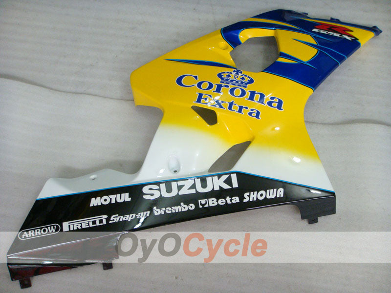 Kit de carenado por inyección para GSXR600 04-05 - Amarillo, Azul - Corona, MOTUL #OYO87901167