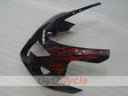 Kit de carenado de inyección para GSX R750 04-05 - Rojo, Negro - Llama #OYO87901252