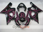 Kit de carenado de inyección para GSXR600 04-05 - Rojo, Negro - Llama #OYO87901188