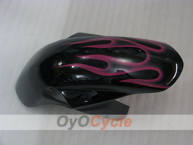 Kit de carenado de inyección para GSXR600 04-05 - Rojo, Negro - Llama #OYO87901188