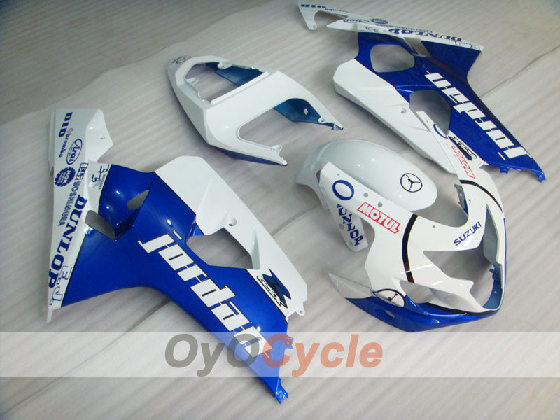 Carenado de inyección para GSXR600 04-05 - Azul, Blanco - DUNLOP, Jordan, MOTUL #OYO87901195 Imagen principal del producto