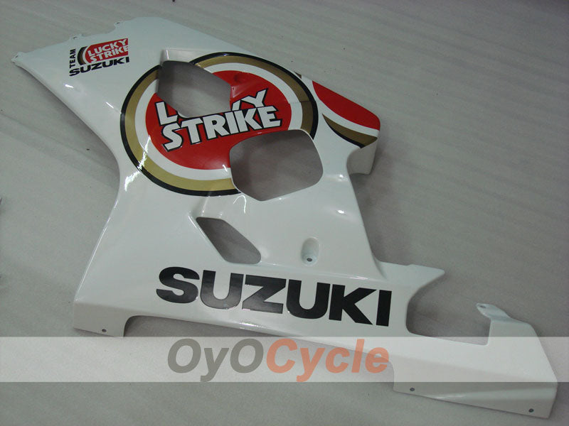 Kit de carenado por inyección para GSXR600 04-05 - Rojo, Blanco - Lucky Strike #OYO87901203