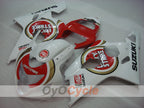 Kit de carenado por inyección para GSXR600 04-05 - Rojo, Blanco - Lucky Strike #OYO87901203