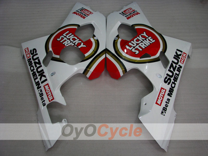 Carenado inyectado para GSXR600 04-05 - Rojo, Blanco - Lucky Strike, MICHELIN, MOTUL #OYO87901205