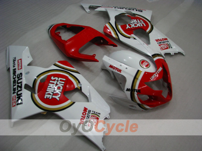 Carenado inyectado para GSXR600 04-05 - Rojo, Blanco - Lucky Strike, MICHELIN, MOTUL #OYO87901205