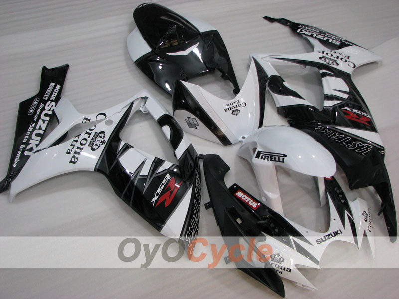 Kit de carenado de inyección para GSX R750 06-07 - Blanco, Negro - Corona #OYO87901265 Imagen principal del producto