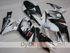 Kit de carenado de inyección para GSX R750 06-07 - Blanco, Negro - Corona #OYO87901265