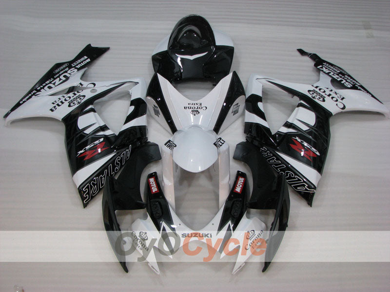 Kit de carenado de inyección para GSX R750 06-07 - Blanco, Negro - Corona #OYO87901265