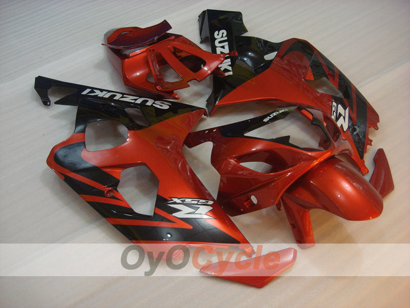 Kit de carenado por inyección para GSX R750 04-05 - Naranja, Negro - Estilo de fábrica #OYO87901180