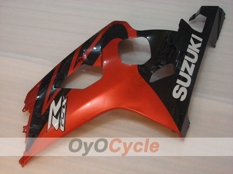 Kit de carenado por inyección para GSX R750 04-05 - Naranja, Negro - Estilo de fábrica #OYO87901180