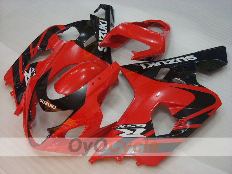 Kit de carenado por inyección para GSX R750 04-05 - Rojo, Negro - Estilo de fábrica #OYO87901192