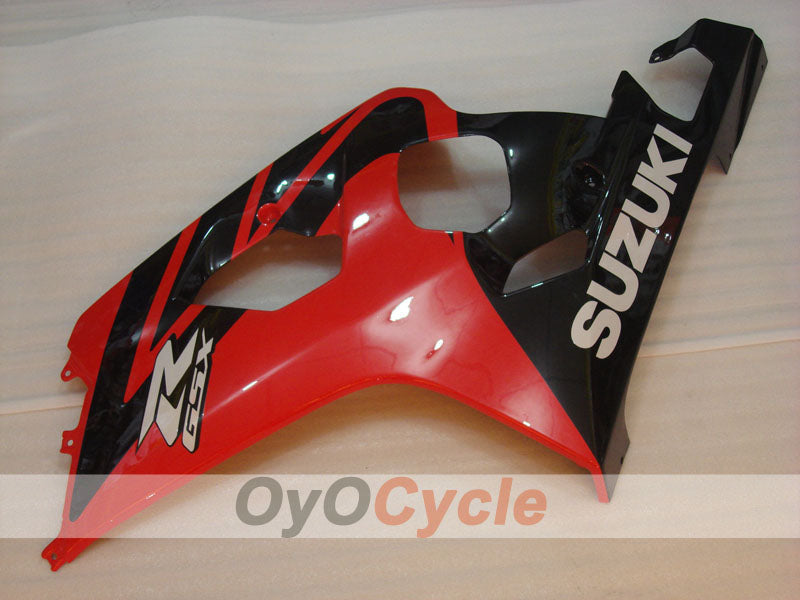Kit de carenado por inyección para GSXR600 04-05 - Rojo, Negro - Estilo de fábrica #OYO87901365