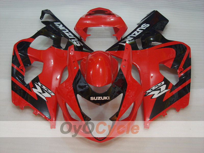 Kit de carenado por inyección para GSX R750 04-05 - Rojo, Negro - Estilo de fábrica #OYO87901192