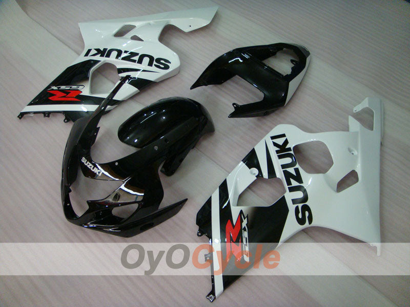 Kit de carenado de inyección para GSXR600 04-05 - Blanco, Negro - Estilo de fábrica #OYO87901374