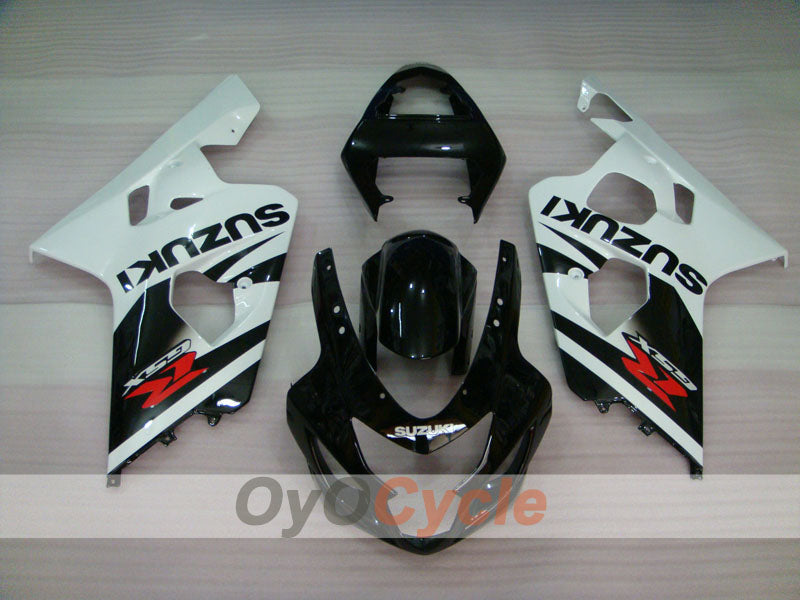 Kit de carenado de inyección para GSXR600 04-05 - Blanco, Negro - Estilo de fábrica #OYO87901374