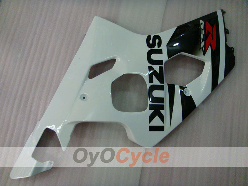 Kit de carenado de inyección para GSXR600 04-05 - Blanco, Negro - Estilo de fábrica #OYO87901374