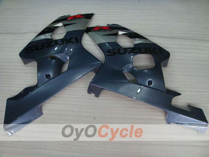 Kit de carenado por inyección para GSXR600 04-05 - Negro, Plata - Estilo de fábrica #OYO87901378