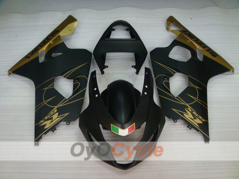 Kit de carenado de inyección para GSXR600 04-05 - Amarillo, Negro, Mate - Estilo de fábrica #OYO87901387 Imagen secundaria del producto