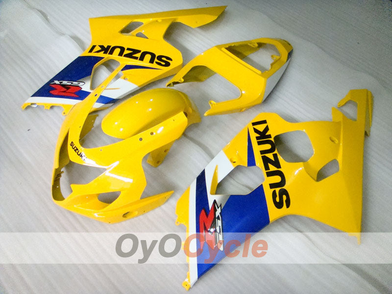 Kit de carenado por inyección para GSXR600 04-05 - Amarillo, Azul - Estilo de fábrica #OYO87901391