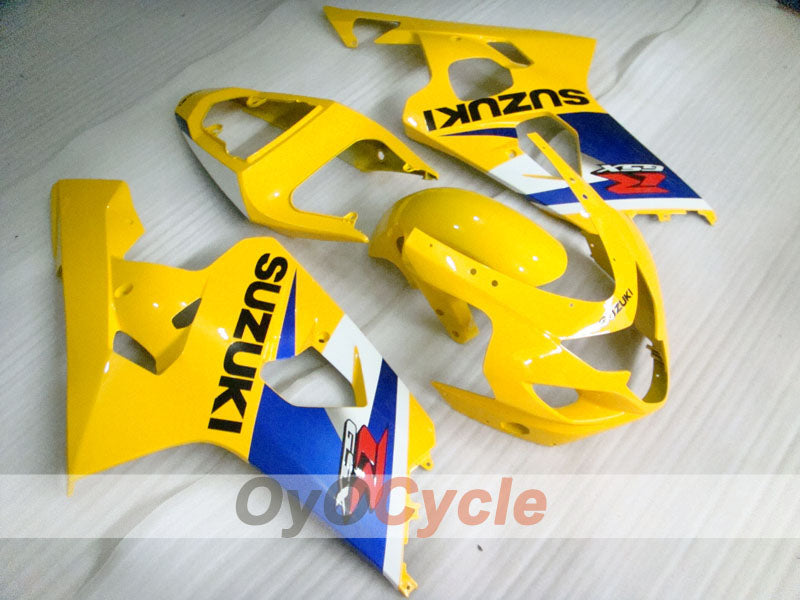 Kit de carenado por inyección para GSX R750 04-05 - Amarillo, Azul - Estilo de fábrica #OYO87901219