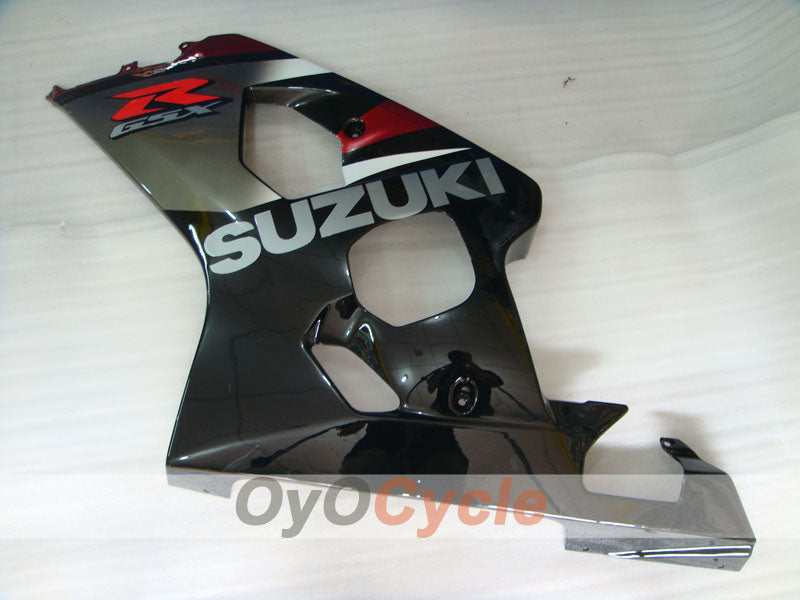 Kit de carenado por inyección para GSX R750 04-05 - Rojo, Plata - Estilo de fábrica #OYO87901220