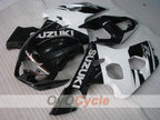 Kit de carenado por inyección para GSXR600 04-05 - Blanco, Negro - Estilo de fábrica #OYO87901395