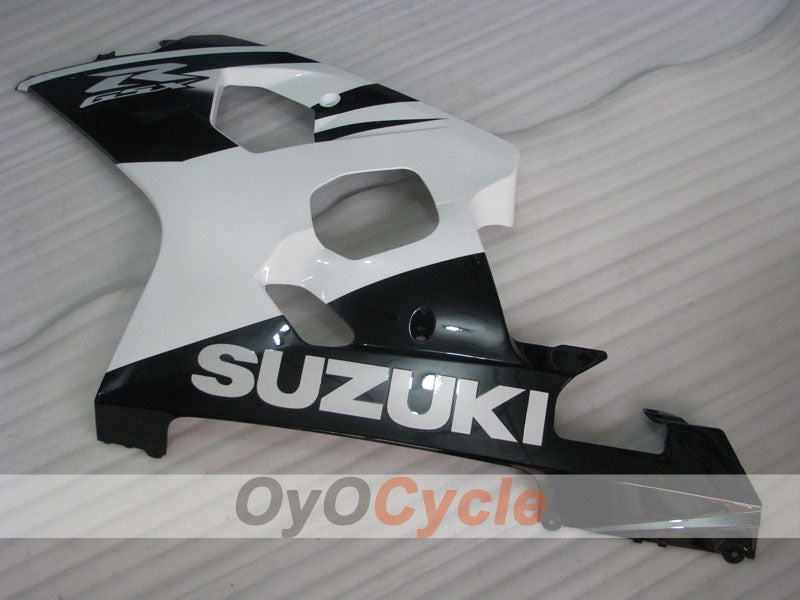 Kit de carenado por inyección para GSXR600 04-05 - Blanco, Negro - Estilo de fábrica #OYO87901395