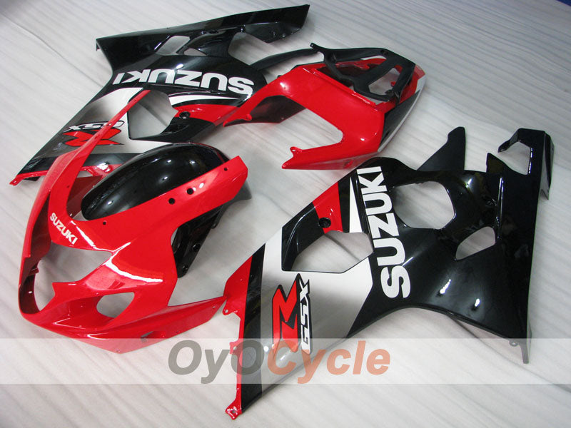 Kit de carenado por inyección para GSX R750 04-05 - Rojo, Negro - RK #OYO87905277
