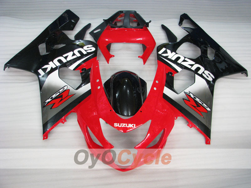 Kit de carenado por inyección para GSX R750 04-05 - Rojo, Negro - Estilo de fábrica #OYO87901227