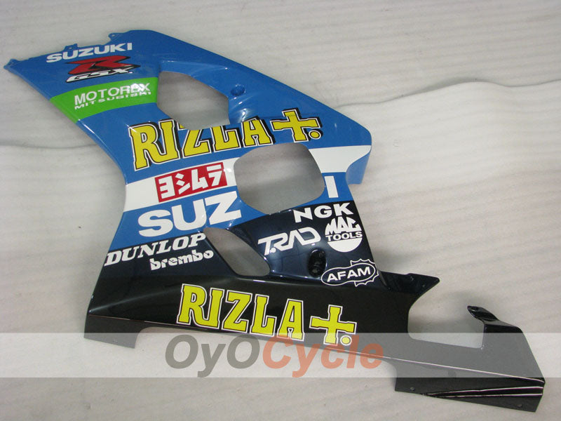 Kit de carenado de inyección para GSXR600 04-05 - Azul, Negro - DUNLOP, Rizla+ #OYO87901421