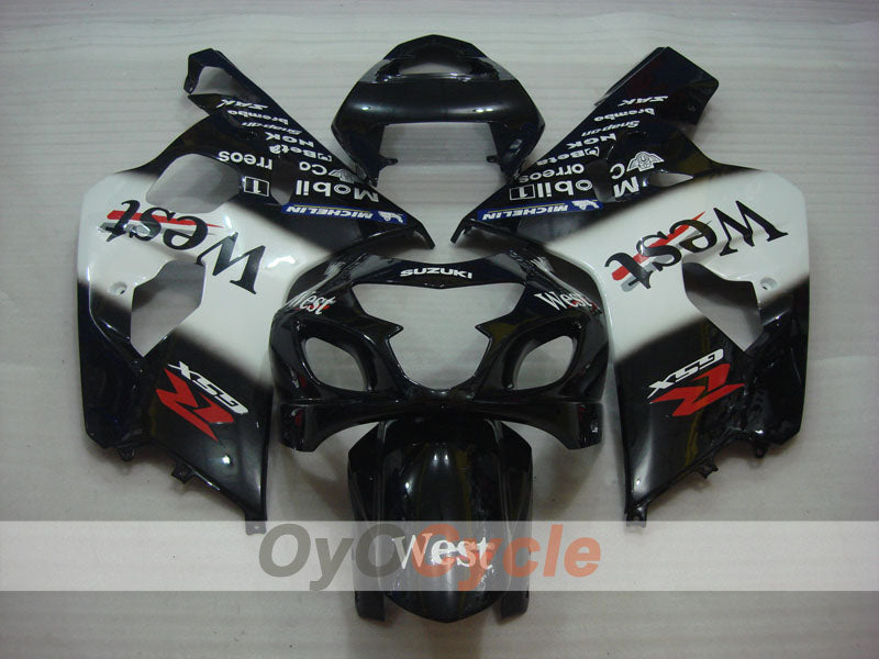 Carenado de inyección para GSX R750 04-05 - Blanco, Negro - Oeste #OYO87901235 Imagen secundaria del producto