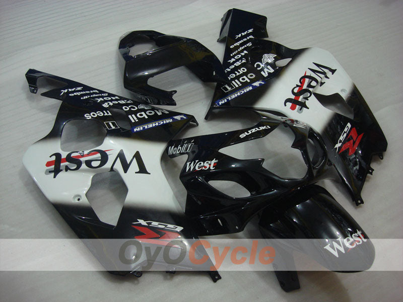 Carenado de inyección para GSX R750 04-05 - Blanco, Negro - Oeste #OYO87901235 Imagen principal del producto