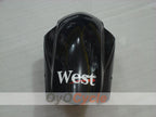 Kit de carenado por inyección para GSXR600 04-05 - Blanco, Negro - Oeste #OYO87901423