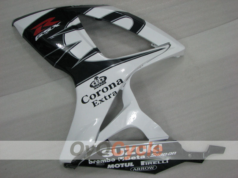 Kit de carenado por inyección para GSX R600 06-07 - Blanco, Negro - Corona, MOTUL #OYO87901434