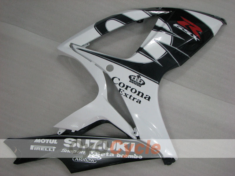 Kit de carenado por inyección para GSX R600 06-07 - Blanco, Negro - Corona, MOTUL #OYO87901434
