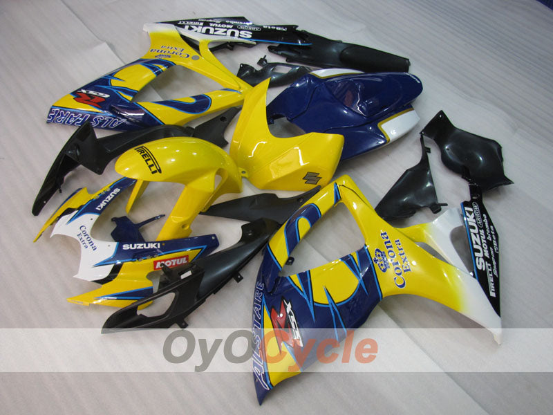 Carenado moldeado por inyección para GSX R750 06-07 - Amarillo, Azul - Corona #OYO87901266 Imagen secundaria del producto