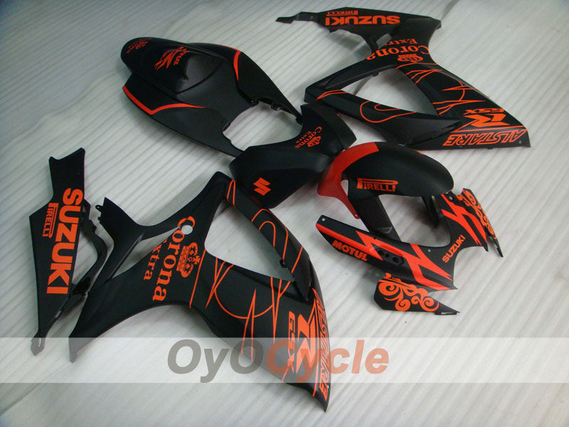 Kit de carenado de inyección para GSX R600 06-07 - Naranja, Negro, Mate - Corona, MOTUL #OYO87901436 Imagen principal del producto
