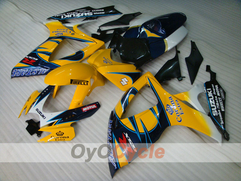 Carenado de inyección para GSX R600 06-07 - Amarillo, Negro - Corona, MOTUL #OYO87901437