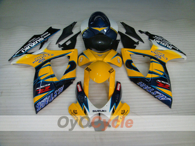 Carenado de inyección para GSX R600 06-07 - Amarillo, Negro - Corona, MOTUL #OYO87901437 Imagen secundaria del producto