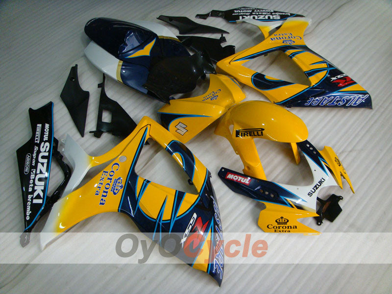 Carenado de inyección para GSX R600 06-07 - Amarillo, Negro - Corona, MOTUL #OYO87901437