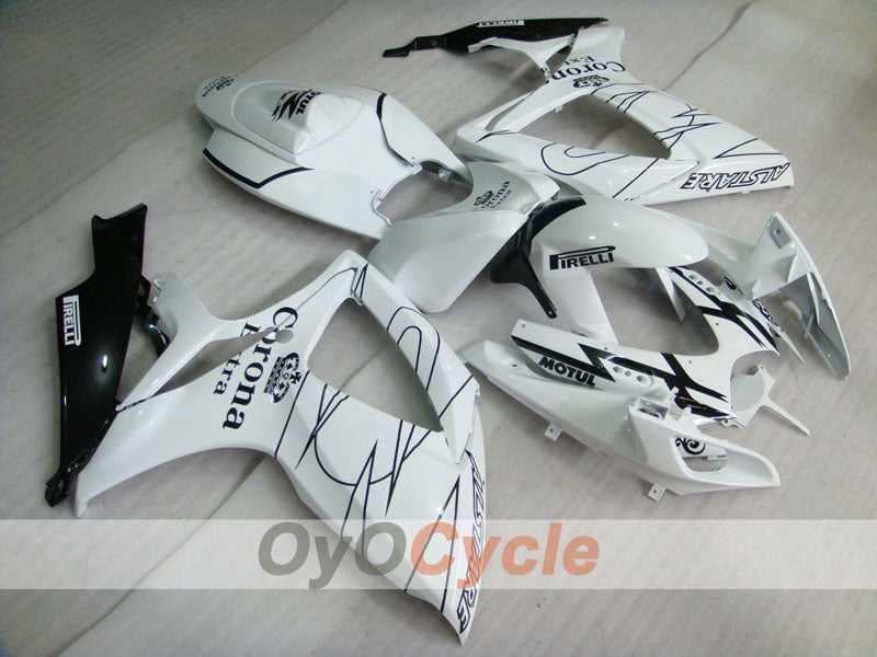 Kit de carenado por inyección para GSX R750 06-07 - Blanco, Negro - Corona #OYO87901269 Imagen secundaria del producto