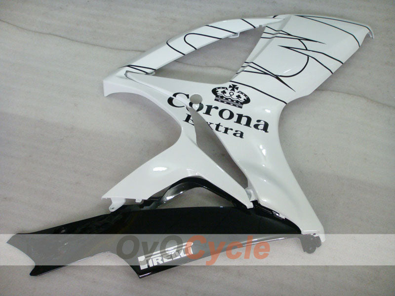Carenado de inyección para GSX R600 06-07 - Blanco, Negro - Corona, MOTUL #OYO87901438