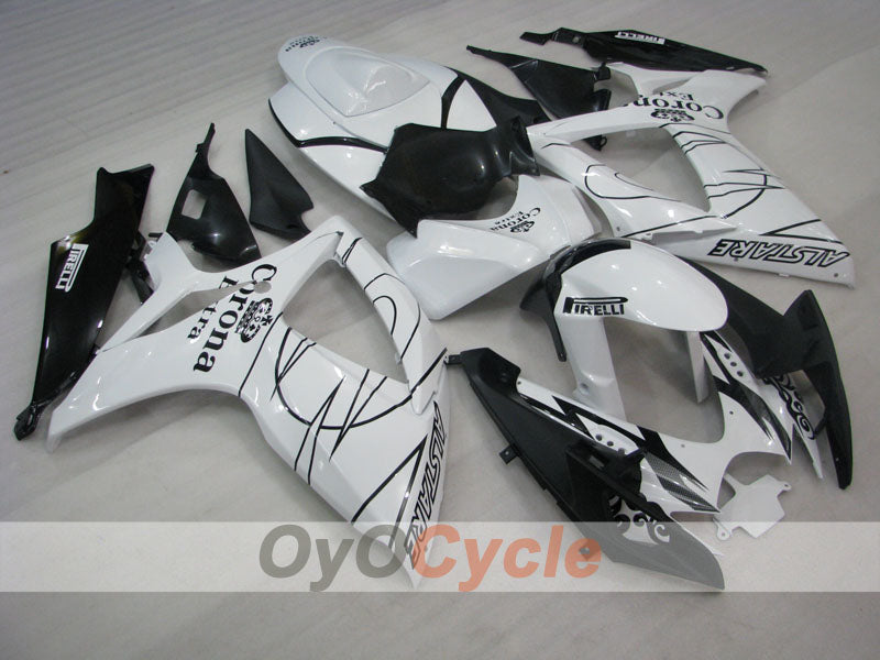 Kit de carenado por inyección para GSX R600 06-07 - Blanco, Negro - Corona #OYO87901441 Imagen secundaria del producto