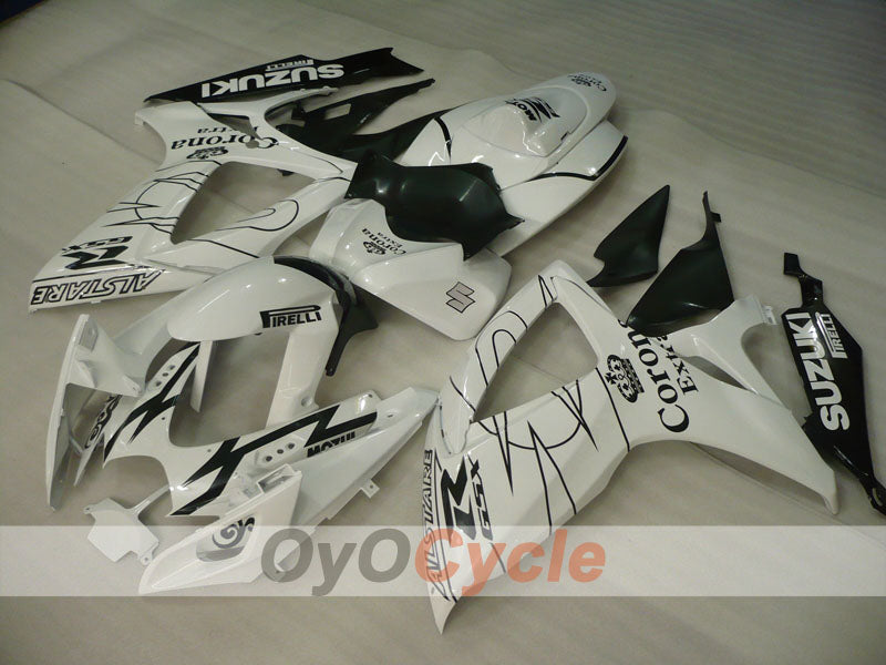 Carenado de inyección para GSX R750 06-07 - Blanco, Negro - Corona #OYO87901272