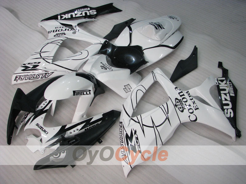 Kit de carenado por inyección para GSX R600 06-07 - Blanco, Negro - Corona #OYO87901446 Imagen secundaria del producto
