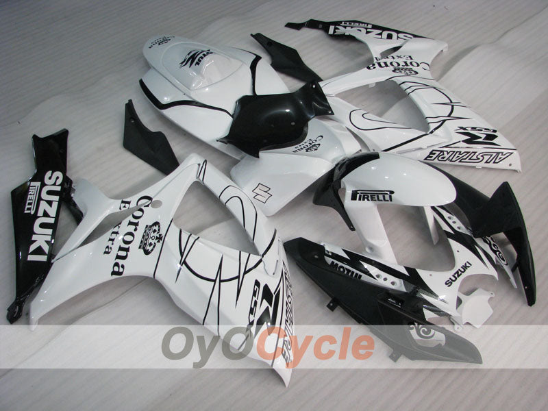 Kit de carenado por inyección para GSX R750 06-07 - Blanco, Negro - Corona #OYO87901273 Imagen principal del producto