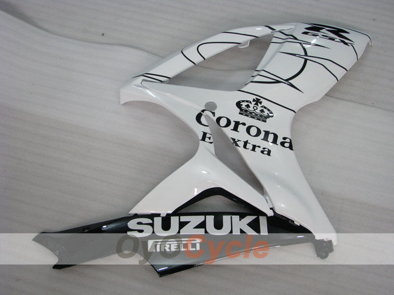 Kit de carenado por inyección para GSX R600 06-07 - Blanco, Negro - Corona #OYO87901446