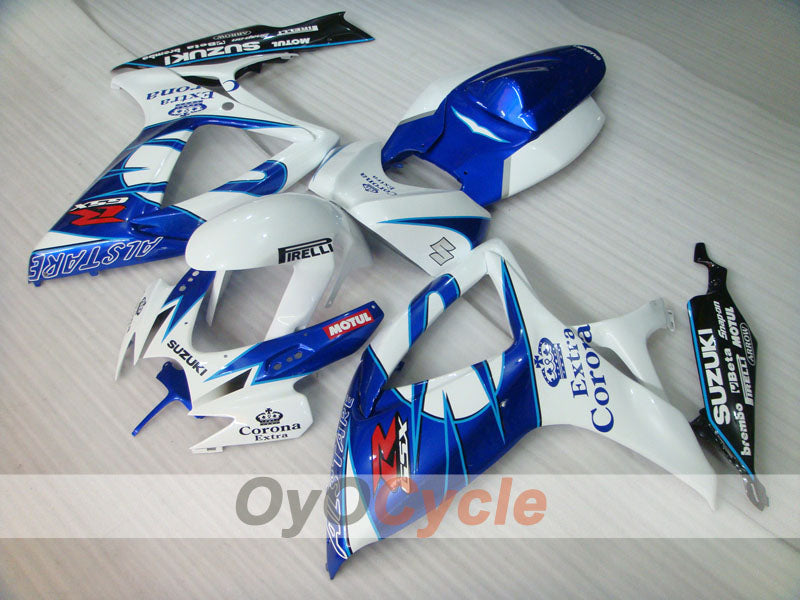 Carenado inyectado para GSX R750 06-07 - Azul, Blanco - Corona #OYO87901275