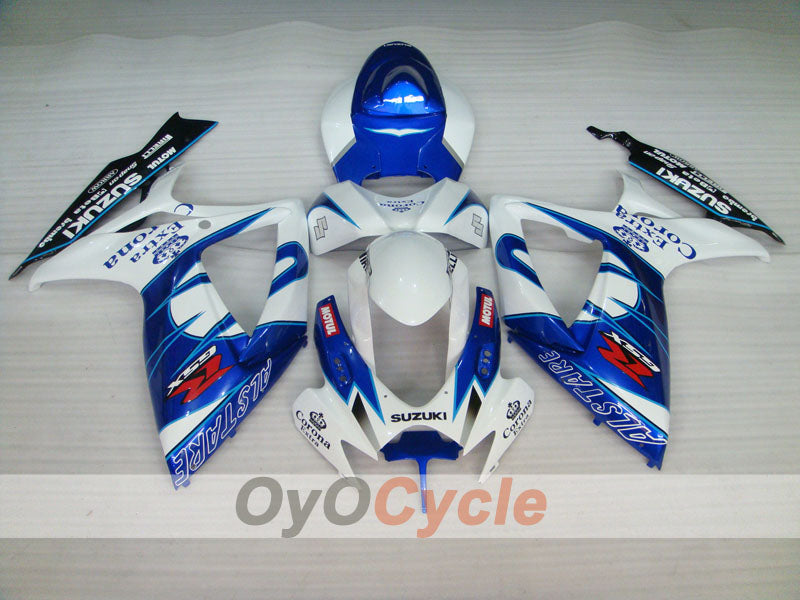 Carenado de inyección para GSX R600 06-07 - Azul, Blanco - Corona #OYO87901448